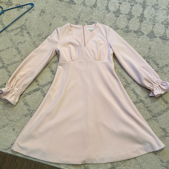 Calvin Klein Dresses & Skirts - Calvin Klein long sleeve ruffle dress in pink.